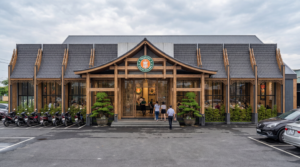 Exterior Design Concept & Rendering - Neptune Restaurant Poipet